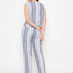 Imfashini Striped V-Neck Top With Trousers Co-Ords image 3