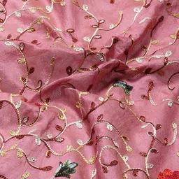 DIVASTRI Floral Embroidered Silk Cotton Designer Banarasi Saree image 2