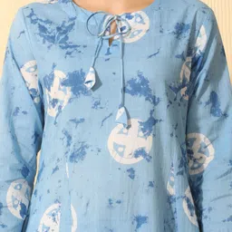 Sangria Women Floral Printed Regular Pure Cotton Kurta with Trousers & With Dupatta image 4