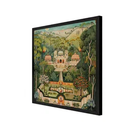 999Store Green & Brown Sanctuary of Peace Printed Canvas Wall Art image 4