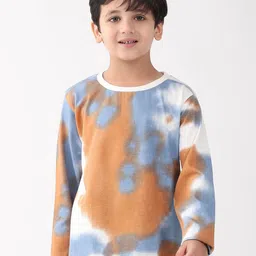 Anthrilo Boys Floral Printed Extended Sleeves T-shirt-image-2