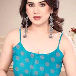 MAGNEITTA Geometric Print Festive Pure Chiffon Saree image 4