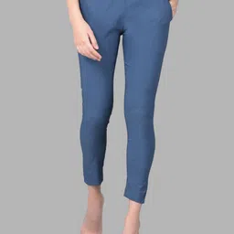 Comfort Lady Women High-Rise Cotton Trousers-image-90