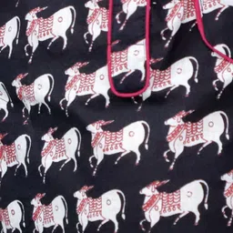 KID1 Boys Animal Printed Regular Pure Cotton Kurta with Pyjamas image 4