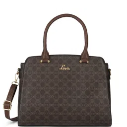 Lavie Geometric Printed Structured Satchel with Quilted-picture-23