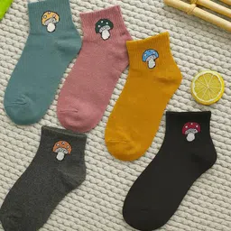 J Style Women Pack Of 5 Printed Ankle-Length Socks-picture-17