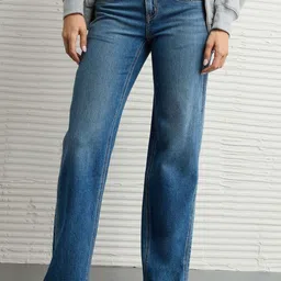 AMERICAN EAGLE OUTFITTERS Women Regular Fit Mid-Rise Light Fade Jeans-picture-15