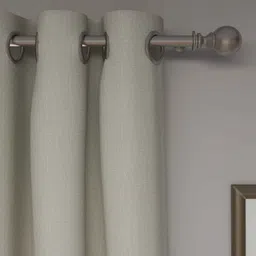 Grey Abstract Polyester 7 Ft Semisheer Eyelet Door Curtains (Set of 2) by GM Fabrics image 4