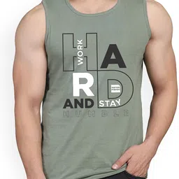 WOOSTRO Pack Of 2 Printed Combed Cotton Gym Vest RS26 CMB (HARD WHITE) (HARD LGTGREEN) image 4