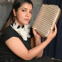 ODETTE Embellished Comprehensive With Stone And Mirror Envelope Clutch-picture-48