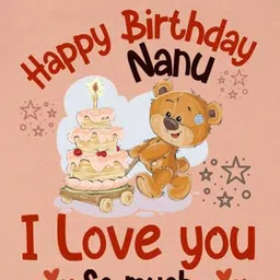 Arvesa Happy Birthday Nanu Printed Bodysuit image 2