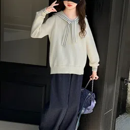 LULU & SKY Boys Striped Pullover image 2