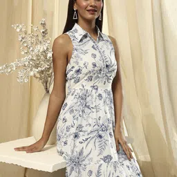 Biba Floral Print Maxi Dress image 4