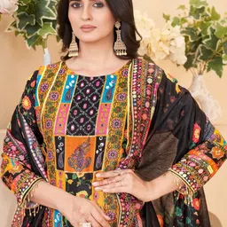 JAY NAGNATH FAB Printed Art Silk Kurta Sets image 5