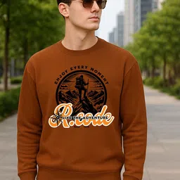 R.Code by The Roadster Life Co. Men Graphic Printed Round Neck Long Sleeves Sweatshirt-picture-16