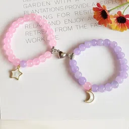 ARISTAL Jewellery Unisex 2 Star & Moon Bracelet image 2