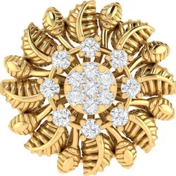 diamtrendz jewels 925 Sterling Silver Zircon Gold Plated Ring For Women & Girls Sterling Silver Cubic Zirconia Gold Plated Ring image 2