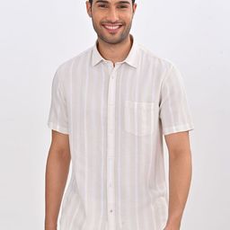 Indian Terrain Men Classic Slim Fit Striped Casual Shirt-picture-46