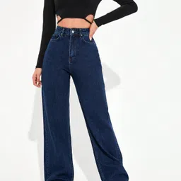 NU CLOTHS Women Jean Wide Leg High-Rise Stretchable Jeans image 1