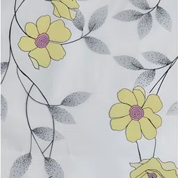 INDIAN ROYALS White & Yellow Printed Flower Transparent Waterproof Wall Sticker-image-84