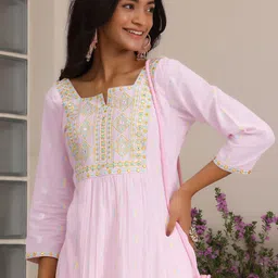 Libas Embroidered A-Line Midi Dress image 2