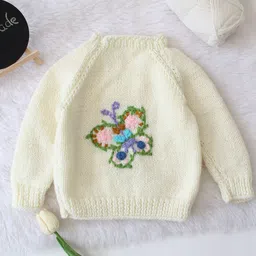 Woonie Unisex Kids Floral Pullover with Embroidered Detail-picture-15