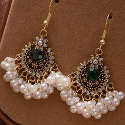 AKISON JEWELS Women Gold-Plated Alloy Drop Earrings-picture-12