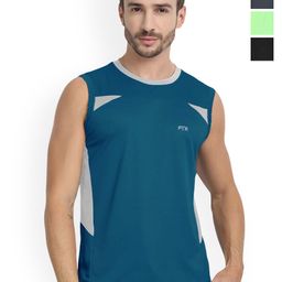 FTX Pack Of 4 Color Blocked Round Neck Gym Vests 709-2_709-6_709-11_709-15-S-picture-33