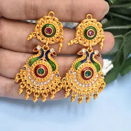 MEIRA JEWELLERY Artificial Stones Studded Contemporary Drop Earrings-picture-29