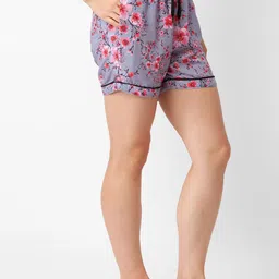 ETC Women Floral Printed Lounge Shorts image 4