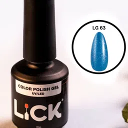 LICK UV/LED Long Lasting Gel Nail Polish - 15 ml - Blue - LG 63-picture-38