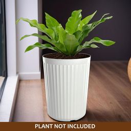 Kuber Industries White 4 Pieces Textured Planters-picture-44