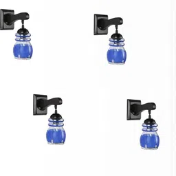SOMIL Blue Glass Cylinder Printed Wall Lamps-picture-34