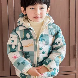 Babymoon Kids Dinosaur Printed Hooded Lightweight Outdoor Jacket-picture-10