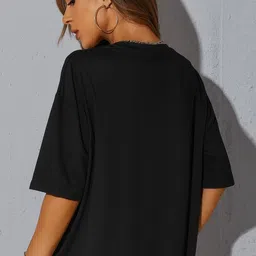 SZN Women Printed Drop-Shoulder Sleeves T-shirt image 3