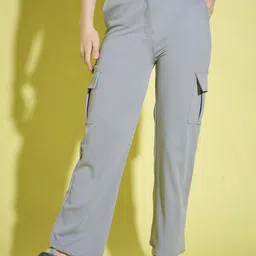 DIMPY GARMENTS Women Relaxed High-Rise Cargos Trousers-picture-31