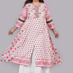 IKRASS Women Floral Printed Festive A-Line Kurta-image-87
