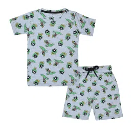 CHILINS Kids Printed Pure Cotton T-Shirt With Shorts-picture-38