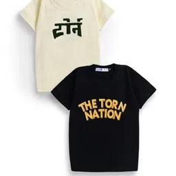 THE TORN Kids Typography 2 Printed Pure Cotton T-shirt-picture-54