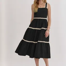 CORSICA Ruffled Crepe A-Line Midi Dress-picture-28