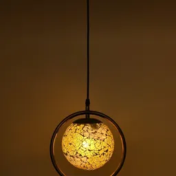 1ST TIME Yellow & Gold-Toned Textured Ceiling Lamp-picture-10