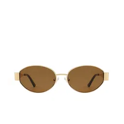 SPADEACES Unisex Aviator Sunglasses With UV Protected Lens GOLD BROWN OVAL -6 image 4