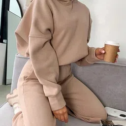 Mast & Harbour Hood Sweatshirt With Joggers Co-Ords image 2