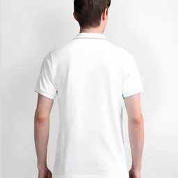 U.S. Polo Assn. Men Typography Printed Polo Collar Cotton Slim Fit T-Shirt image 4
