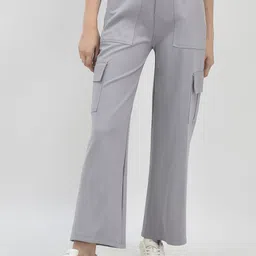 Chemistry Women Solid Relaxed Loose Fit Mid-Rise Regular Trousers-image-92