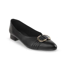 Metro Women Textured Western Embellished Block Heels Pumps-picture-37