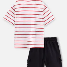 Nap Chief Unisex Kids Striped T-shirt with Shorts image 2