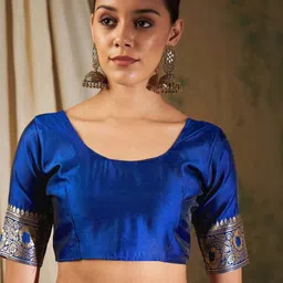 Maroosh Woven Design Zari Silk Blend Banarasi Saree image 2