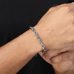 Bohey by KARATCART Men Handcrafted Silver-Plated Link Bracelet-picture-19