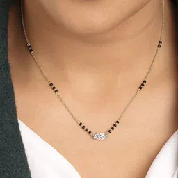 Crash.Club By CKC 18 KT Gold-Plated Diamond Studded Necklace-image-14